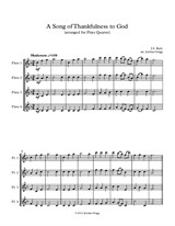 A Song of Thankfulness to God (arranged for Flute Quartet)