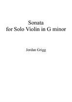 Sonata for Solo Violin in G minor