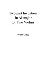 Two-Part Invention for Two Violins in A flat major
