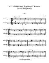 10 Little Duets for Teacher and Student (2 Alto Saxophones)