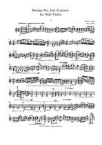 Sonata No.2 in A minor for Solo Violin